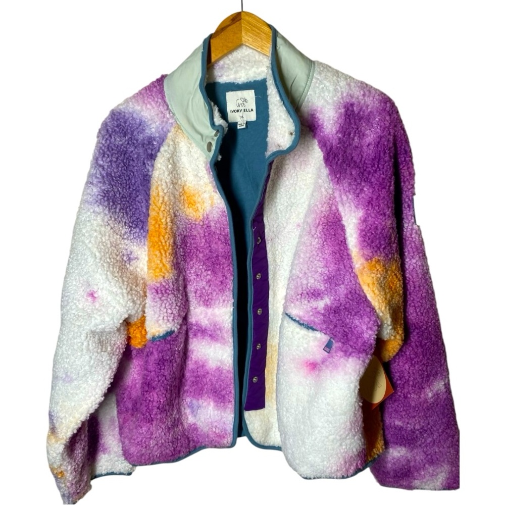 {NWT} Ivory Ella Ice Dye Button Up Jacket XL